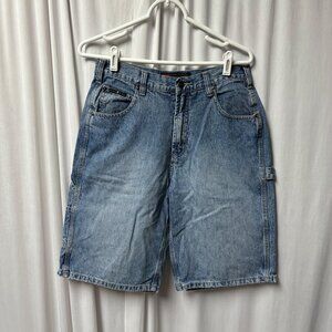 Industrial Exchange Mens Blue Jean Carpenter Shorts Waist 30 Denim Vintage